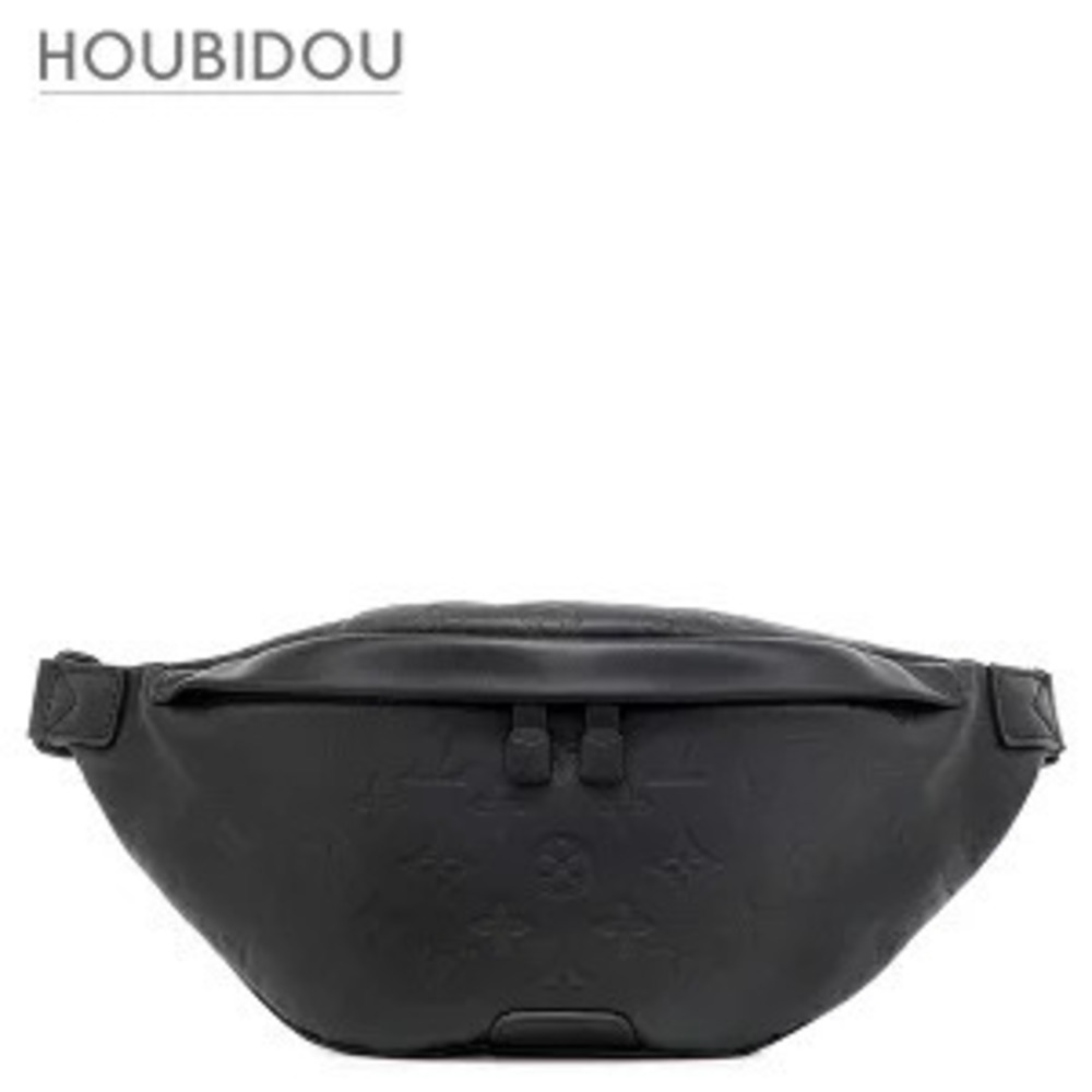 Louis Vuitton Discovery Bumbag Leather Body Bag Monogram Shadow Black Waist